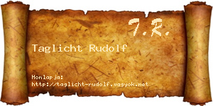 Taglicht Rudolf névjegykártya